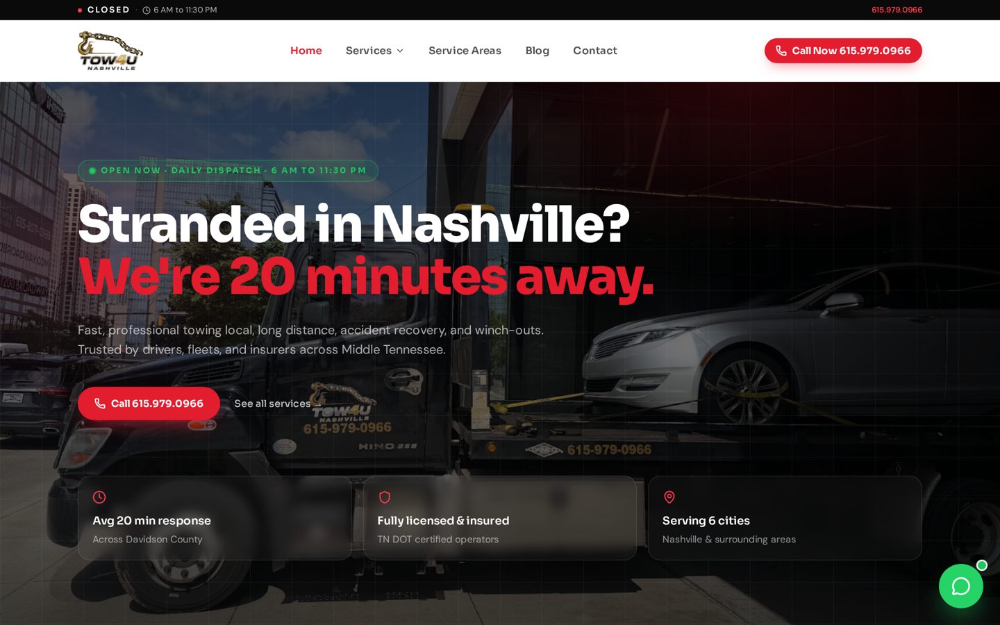 Tow 4U website screenshot