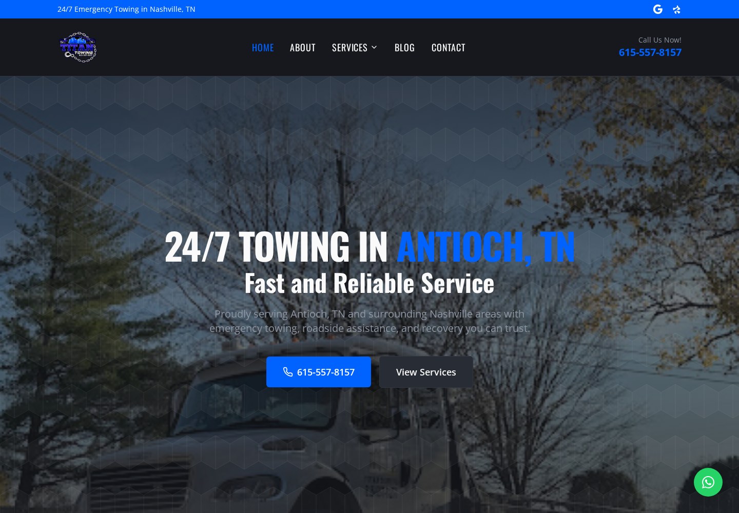 Titan Towing website screenshot