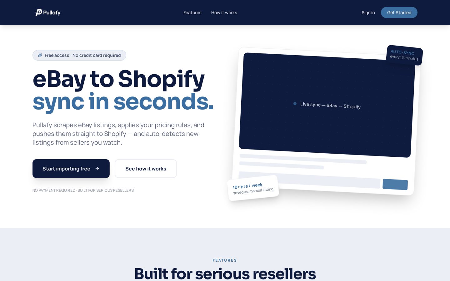 Pullafy website screenshot