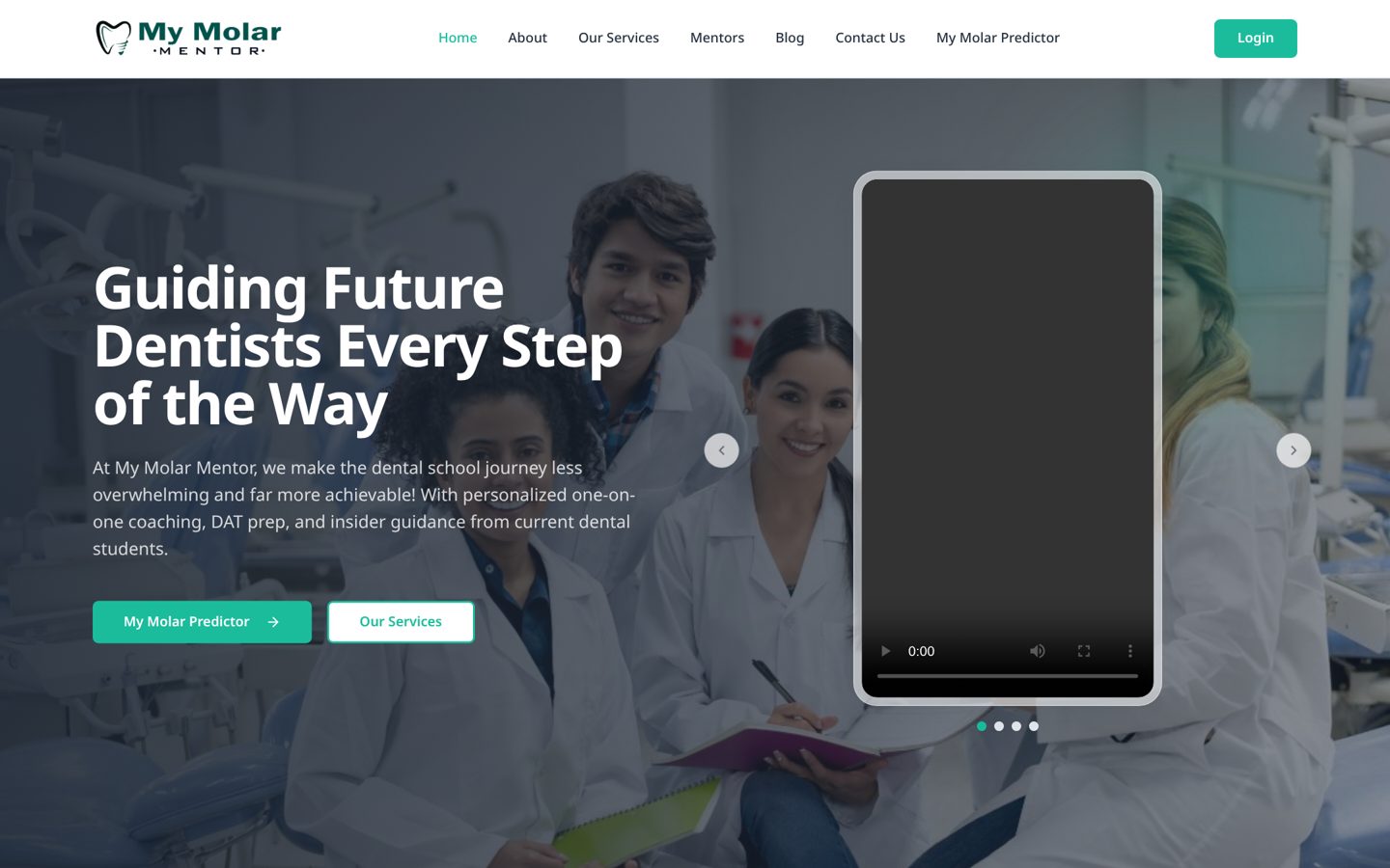 My Molar Mentor website screenshot