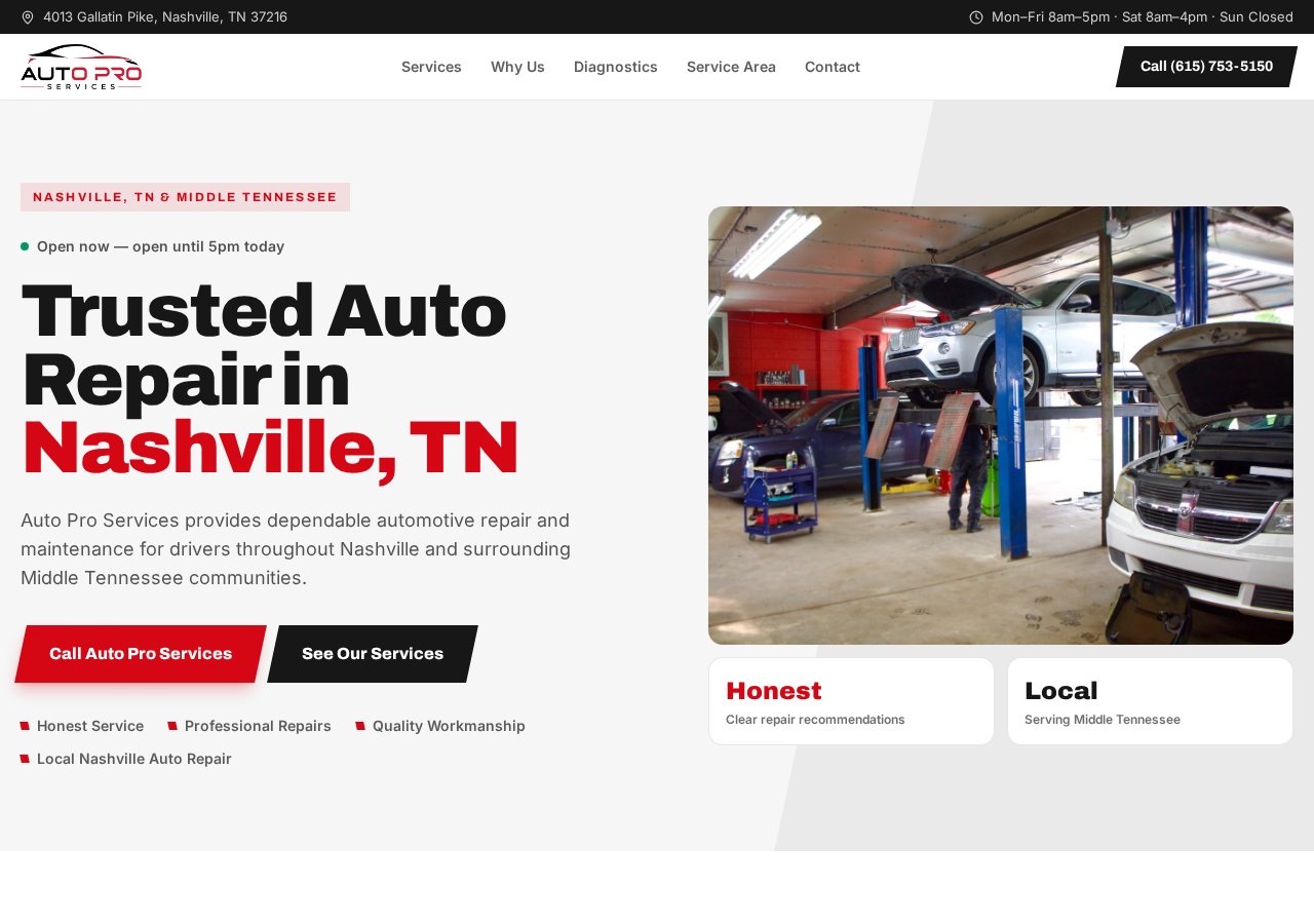 Auto Pro Services website screenshot